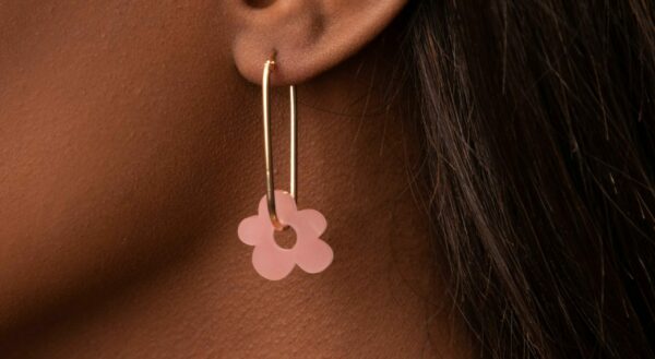 9ct Yellow Gold Paperclip Earrings - Image 3