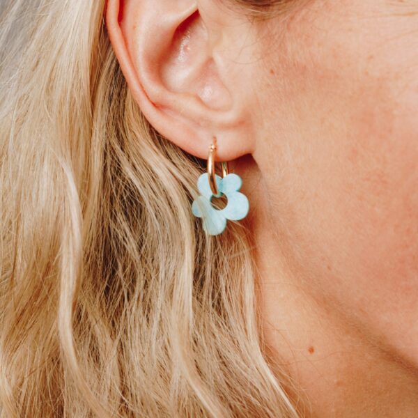 9ct Yellow Gold Paperclip Earrings - Image 2