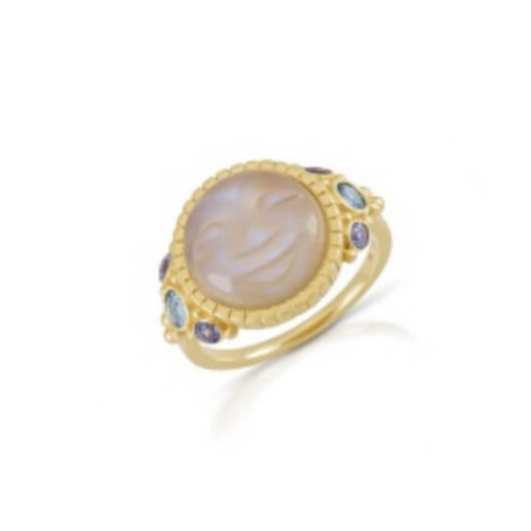 White Moon Dress Ring
