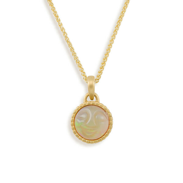 Opal Moon Cobble Necklace