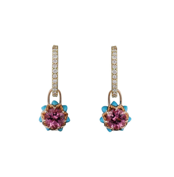WILDFLOWER Pink Hoop Charms