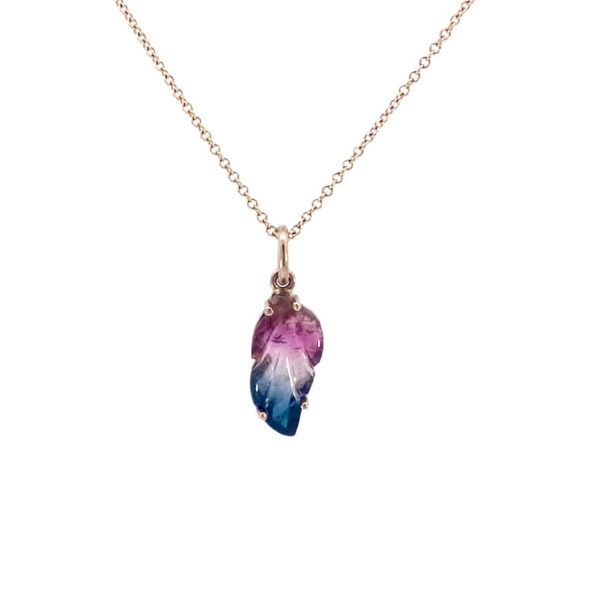 Tri-Colour Leaf Necklace