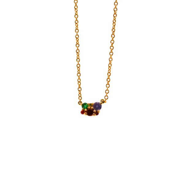Cluster Rainbow Necklace