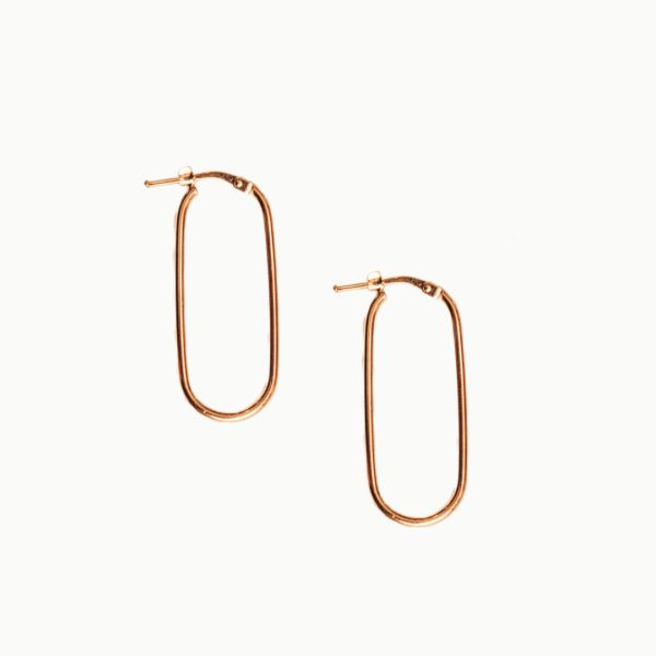 9ct Yellow Gold Paperclip Earrings
