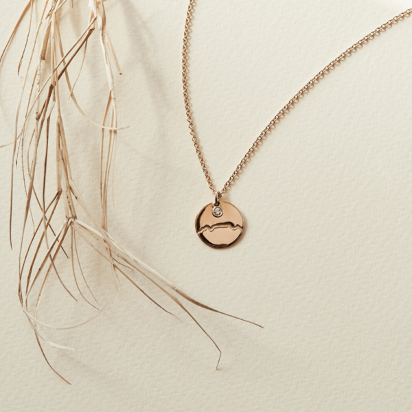 9kt Table Mountain Disc Pendant - Image 2