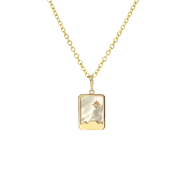 Table Mountain Slab Pendant - Pearl