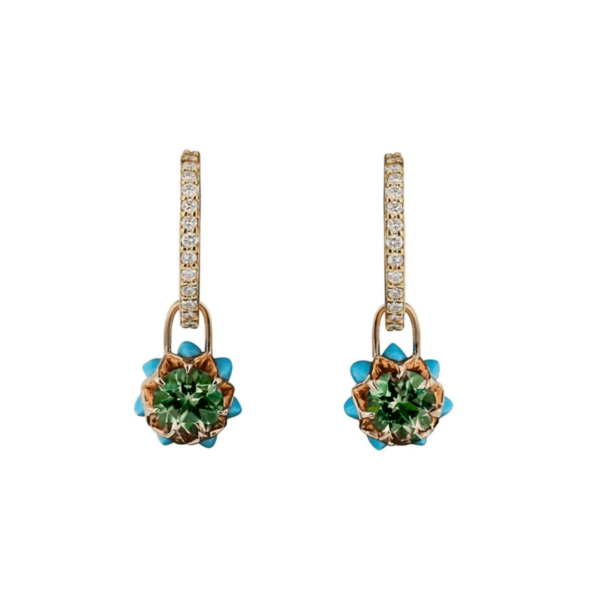WILDFLOWER Green Hoop Charms
